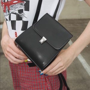 Brandy Melville faux leather mini backpack purse